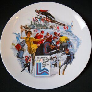 XIII Olympic Plate Lake Placid Winter Games 1980 Commemorative Limited Edition